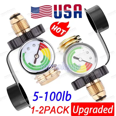 1-2X LP Upgraded Propane Tank Gauge Level Indicator For 5-100lb QCC1 Connect BBQ • $14.99
