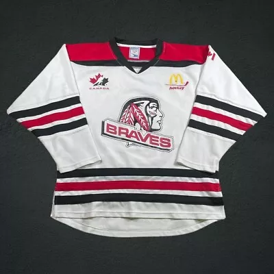 Canadian Minor League Saanich Braves Hockey McDonalds Force Jersey Men's M #17 • $38