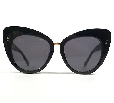 Stella McCartney Sunglasses SC0037SA 004 Black Oversized Frames With Gray Lenses • $159.99