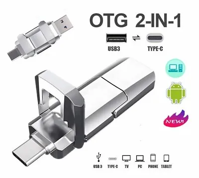 TYPE-C 2 In 1 USB Memory Stick Flash Pen Drive Photo Stick Android/Samsung/PC • $25.06