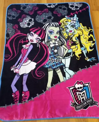 Monster High Doll Huge Soft Fleece Blanket Throw Mattel Reduced • $17