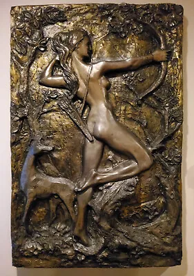 J. SEGURA  Goddess Diana  1963 Fiberglass Art Wall Sculpture - Signed • $775