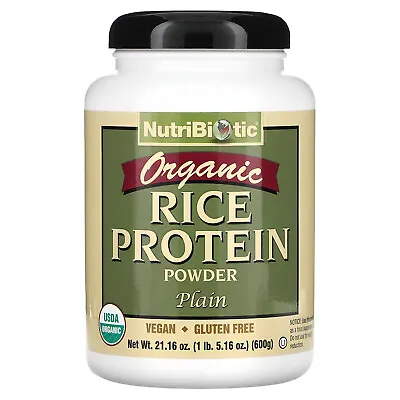 NutriBiotic  Raw Organic Rice Protein Plain 1 Lb 5 Oz 600 G Egg-Free • $24.64