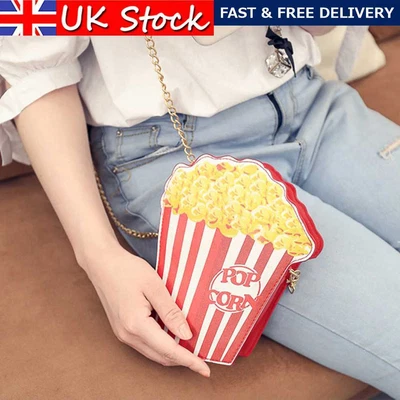 £6.99 • Buy Woman Cupcake Hamburger Chain Bag Popcorn Crossbody Messenger Bag (Popcorn #F
