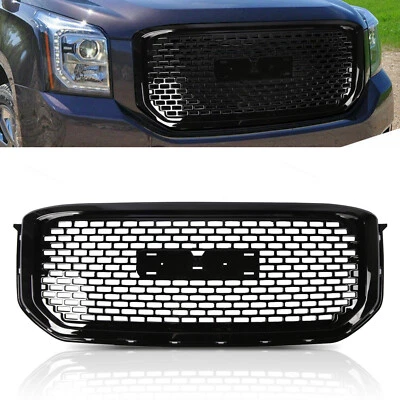 $95.73 • Buy Fits 2015-2020 GMC Yukon XL Denali Mesh Style Front Upper Grille Gloss Black