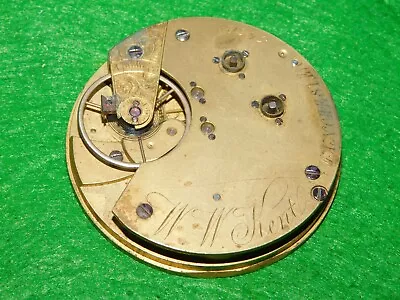 W.W. Kent Manchester Pocket Watch Fusee Movement No 55368 For Parts Or Project • $1.25