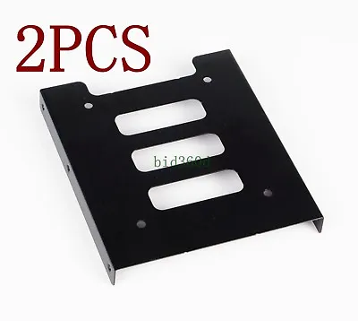 $8 • Buy 2X Black 2.5  SSD To 3.5  Bay Hard Drive HDD Mounting Dock Tray Bracket Adapter