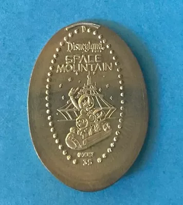 MICKEY GOOFY DONALD SPACE MOUNTAIN 35th PRESSED ELONGATED COIN TOKEN NOT PENNY • $29.99