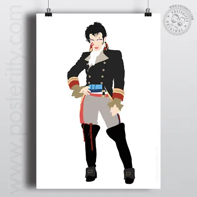 ADAM ANT - Minimalist Poster Silhouette Music Minimal Prince Charming Stand • £10