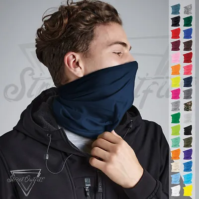 Face Mask Snood Neck Tube Warmer Scarf Beechfield Morf Bandana Balaclava Cover • £4.01