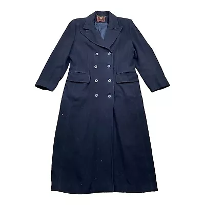 £65 • Buy Mulberry Women’s Blue Long Jacket Coat - Size 12