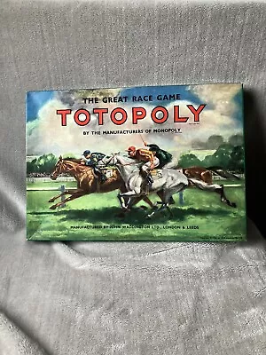 Vintage Waddingtons Totopoly Racing Board Game 1949 - Complete Metal Horses • £25