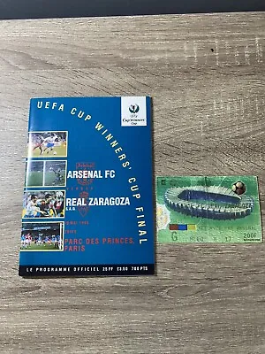 £15.99 • Buy Arsenal V Real Zaragoza UEFA Cup Winners Cup Final 10/05/1995 Programme & Ticket
