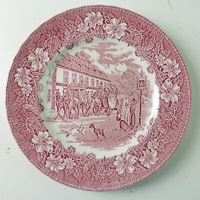 Staffordshire Royal Tudor Ware Coaching Taverns Plate Flat 24cm KT-528 • £15.32