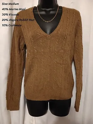 J Crew Brown Cashmere Wool Sweater • $45