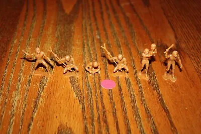 Lot Of Six DFC Brown Prehistoric Cavemen For Dinosaurs A - Marx MPC Timmee • $9.99