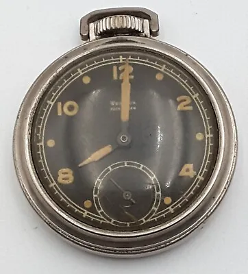 Vintage Westclox Pocket Ben Radium Black Dial Pocket Watch Working Second Hand • $45.99