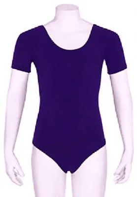 Mondor 496 Violet Child's Large (10-14) Short Sleeve Leotard • $7.99