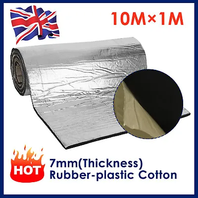 10m Camper Van Insulation Foam Sound Proof Floor Roof Deadening 7mm Foil Car • £50.99