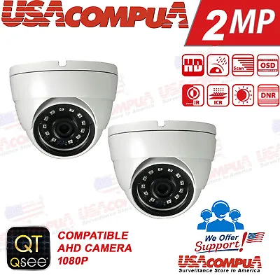 Q-See HD Dome Camera OEM (AHD) 1080P Analog  3.6mm 80 FT Infrared 2-PACK • $59.99