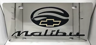 Chevrolet Malibu Logo Emblem Stainless Steel Vanity License Plate Tag  • $39.95