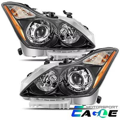 Fit 08-13 Infiniti G37/14-15 Q60 Polished Black Projector Headlights Assembly • $358.98