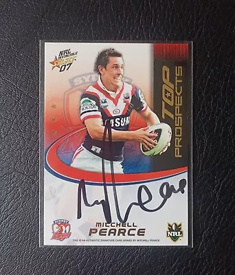 $79 • Buy 2007 Select Nrl Invincible Top Prospect Signature Card - Tp14 Mitchell Pearce -