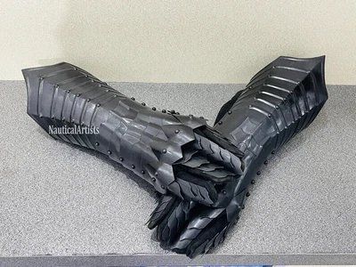 £59.21 • Buy Medieval Nazgul Gloves Set - Silver Nazgul Gauntlets Steel - Costume Gloves Gaun