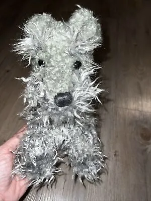 Vintage Plush Schnauzer Curly Coat Gray Dog Puppy The Heritage Collection Ganz • $33.95