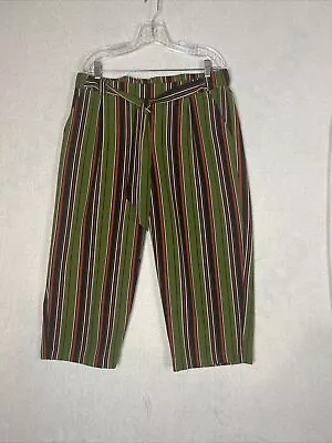 SOHO Womens Size Large Green Pants Boho Colorful Wide Leg Tie-waist Tribal Print • $15.29