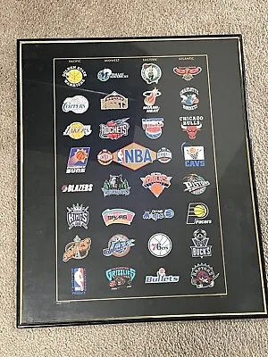 Vintage 1996 NBA Teams Logo Poster All Teams Costacos Bros Framed 20x16 Rare • $50