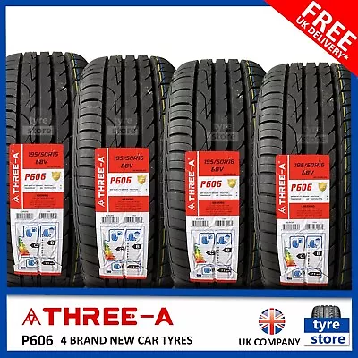 4X New 195 50 16 THREE-A P606 88V XL 195/50R16 1955016 *B WET GRIP* (4 TYRES) • £164.95