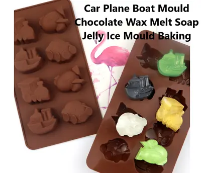 Car Plane Boat Mould Chocolate Wax Melt Soap Jelly Ice Mould Baking UK Seller • £3.45