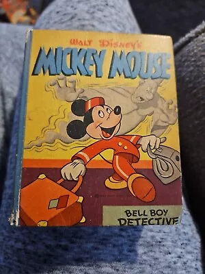 Mickey Mouse Bell Boy Detective Big Little Book 1945 Whitman • $25