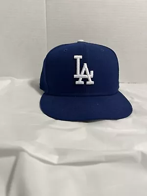 LA Dodgers Hat Cap Size 7 3/8 Blue New Era 59Fifty MLB Official On Field Fitted • $24.99