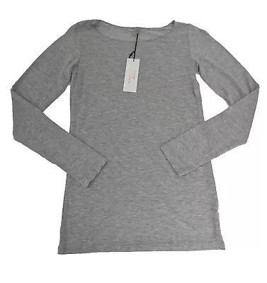 MAJESTIC FILATURES PARIS Grey Superwashed LS T-Shirt Size XS NWD • $39.99