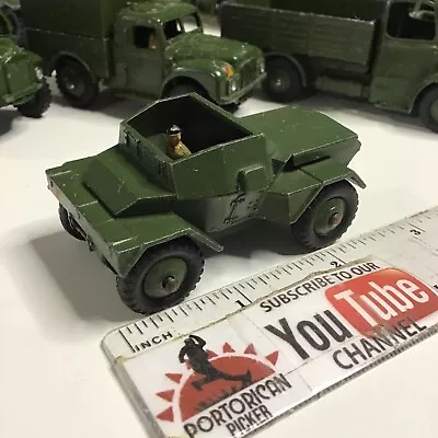 Vintage Dinky Toys Military Green #673 Armored Scout Car Tank 1/50 England • $3.25