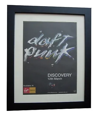 DAFT PUNK+Discovery+POSTER+AD+RARE ORIGINAL 2001+QUALITY FRAMED+FAST GLOBAL SHIP • £69.95