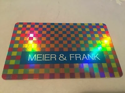 MEIER & FRANK Colored Squares ( 2004 ) Holographic Foil Gift Card ( $0 ) • $3