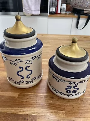 £0.99 • Buy Two Swedish Style Ceramic Storage Jars