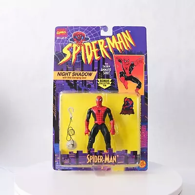 NEW 1995 Toy Biz Night Shadow Spider-Man Animated Action Figure Sealed Vintage • $19.99