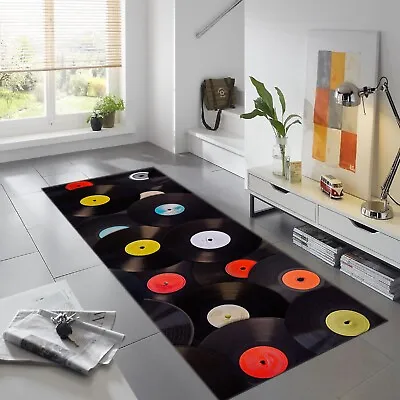 Record Rug Record Themed Rug Record Long Rug Runner Rug Music Runner Rug • $130.01