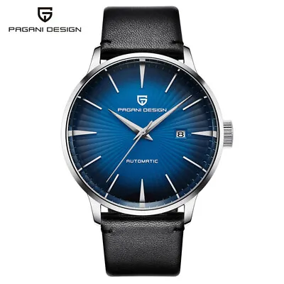 Luxury PD-2770 PAGANI DESIGN Men Date Automatic Mechanical Watch Leather Band • $63.64
