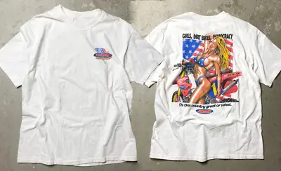 Vintage 1993 MSR MS Racing Single Stitch Motocross T Shirt - White Shirt • $21.99