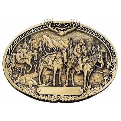 Montana Silversmiths Western Belt Buckle Antiqued Pack Horses 60789C • $45
