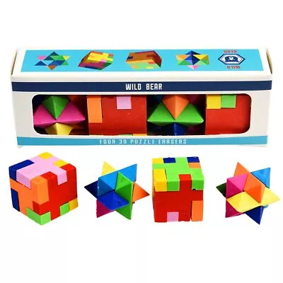 Wild Bear 3D Puzzle Erasers (Set Of 4) • £5.06