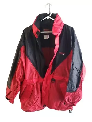 Stearns Dry Wear Full Zip Hooded Rain Jacket Men’s Med Vented Waterproof Fishing • $19.99