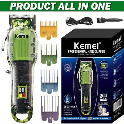 Kemei 1926 Pro Hair Clipper Trimmer Kit Set Men Cutting Machine Barber Salon US • $35.99