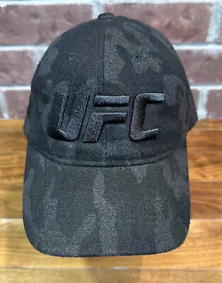UFC Reebok SnapBack Embroidered Hat Black Camo Clean Felt Thick Warm • $12.99