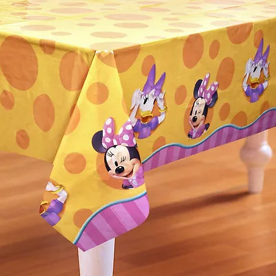 Minnie Mouse Bowtique Plastic Table Cover 1 Count By Hallmark Birthday Party NEW • $4.95